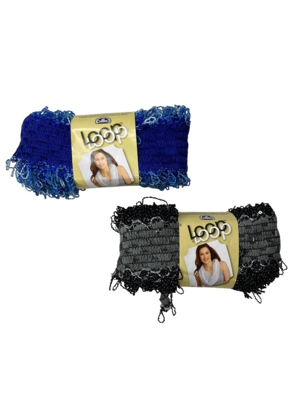 DMC Loop Yarn 15 Meters Blue Grey Shades Decorative Crafting Fiber